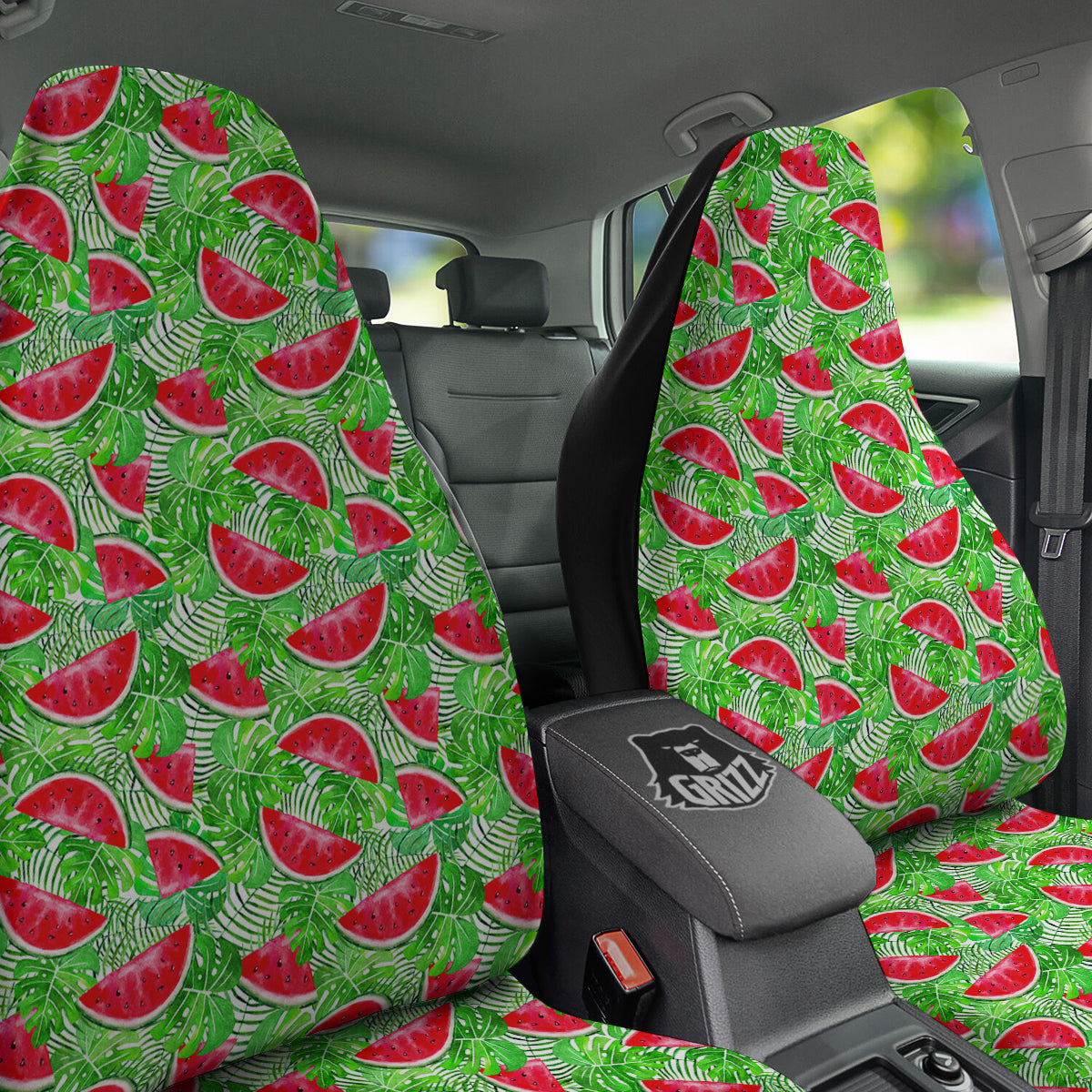 Watermelon Aloha Tropical Print Pattern Car Seat Covers-grizzshop