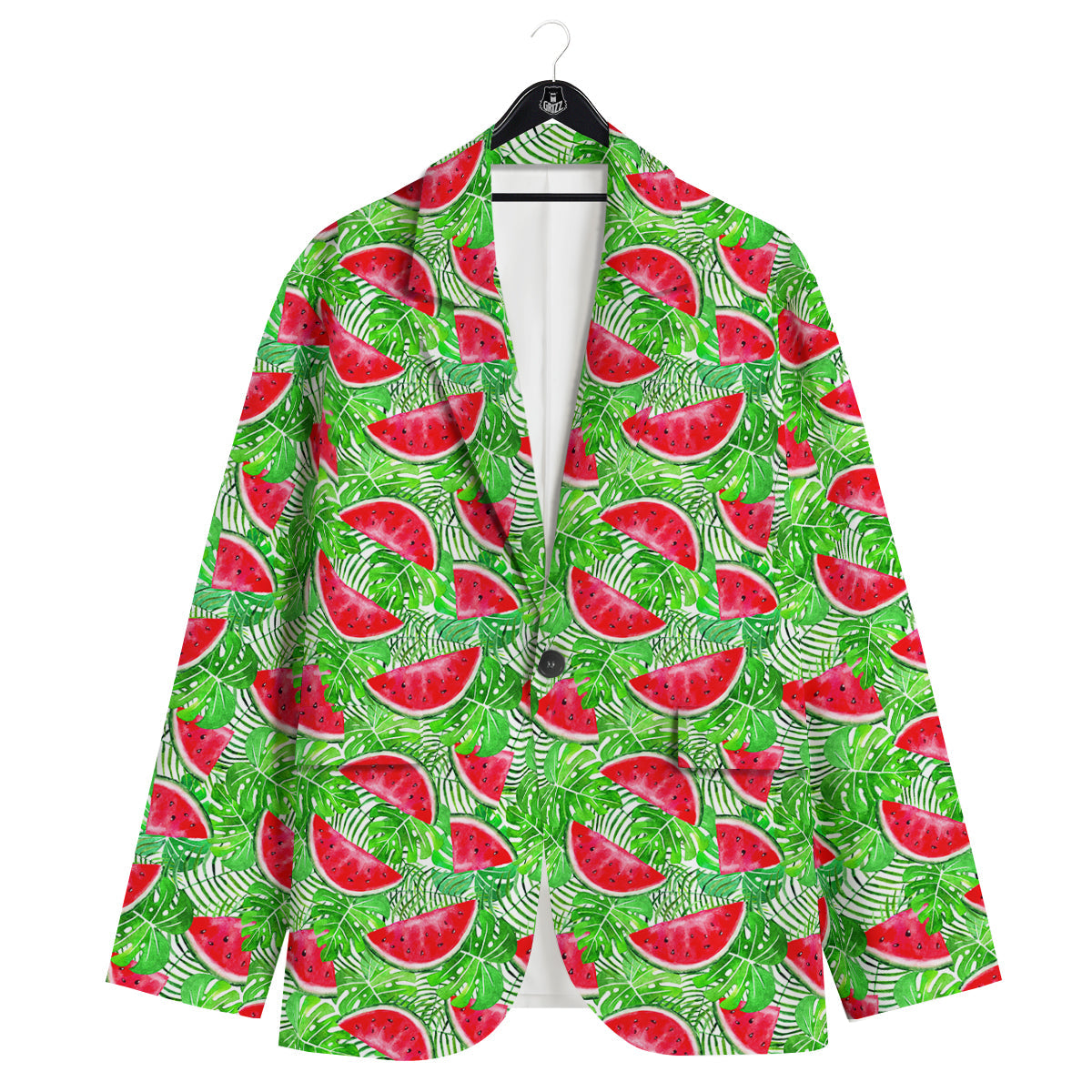 Watermelon Aloha Tropical Print Pattern Men's Sport Coat-grizzshop