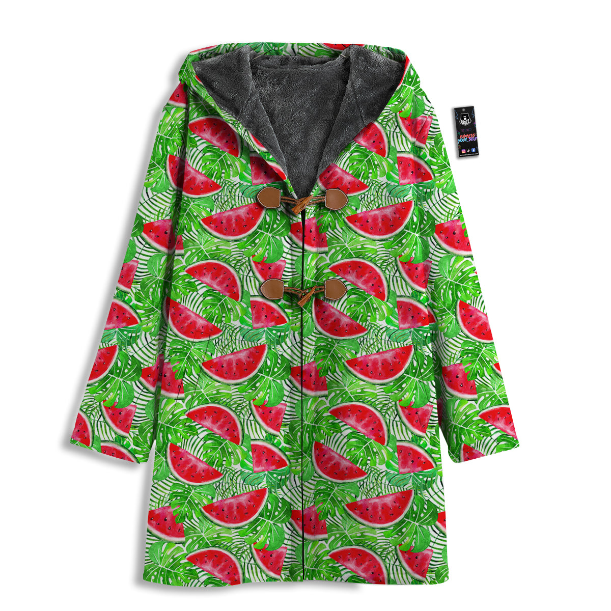 Watermelon Aloha Tropical Print Pattern Men's Windbreaker Jacket-grizzshop