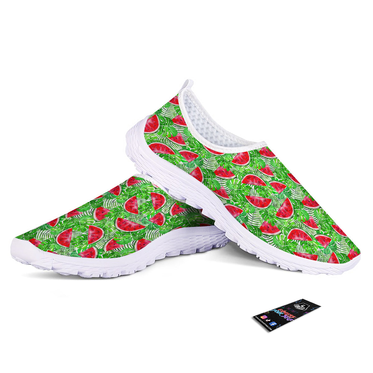 Watermelon Aloha Tropical Print Pattern Nurse Shoes-grizzshop