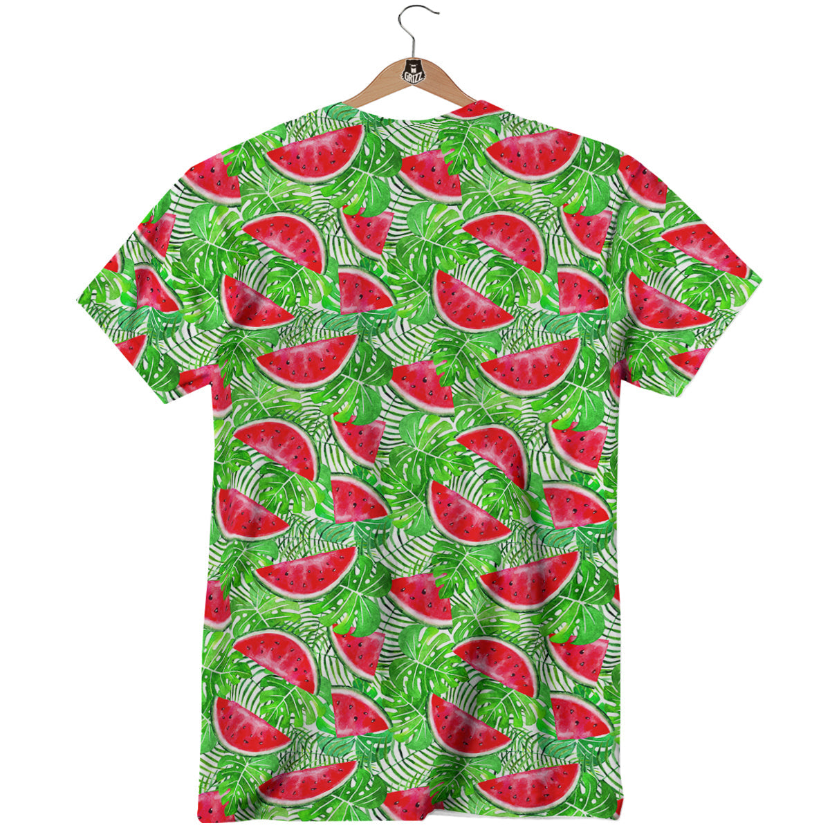 Watermelon Aloha Tropical Print Pattern T-Shirt-grizzshop