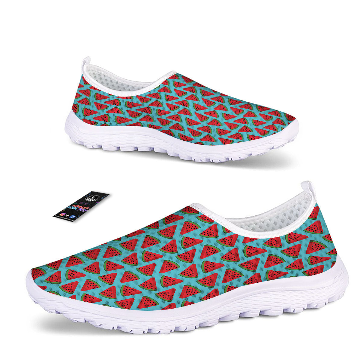 Watermelon Blue Cute Print Pattern Nurse Shoes-grizzshop