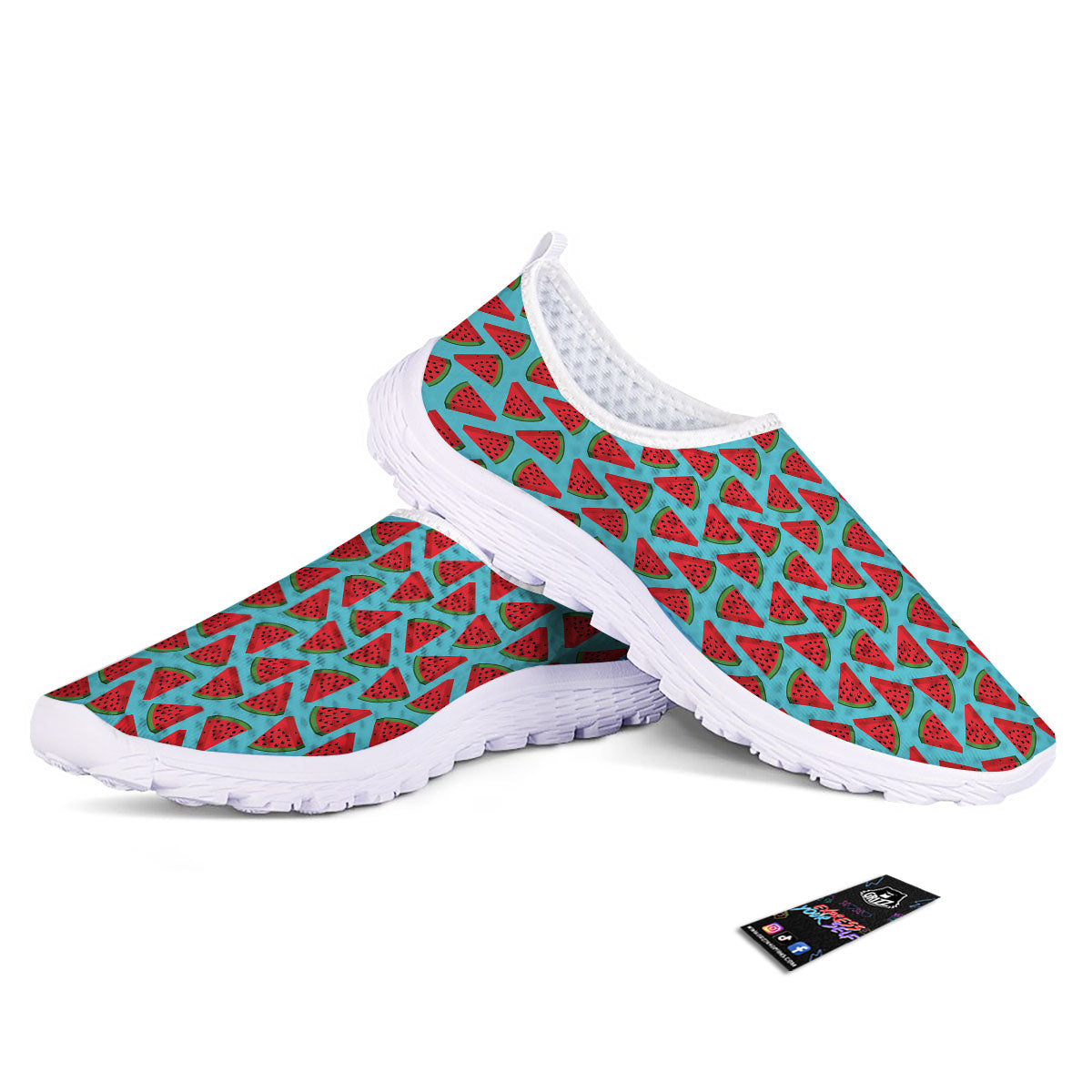 Watermelon Blue Cute Print Pattern Nurse Shoes-grizzshop