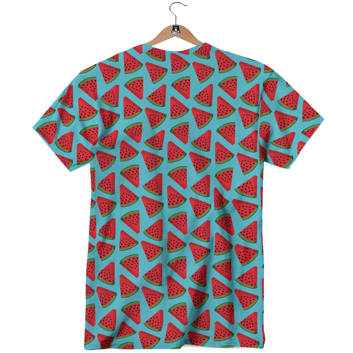 Watermelon Blue Cute Print Pattern T-Shirt-grizzshop