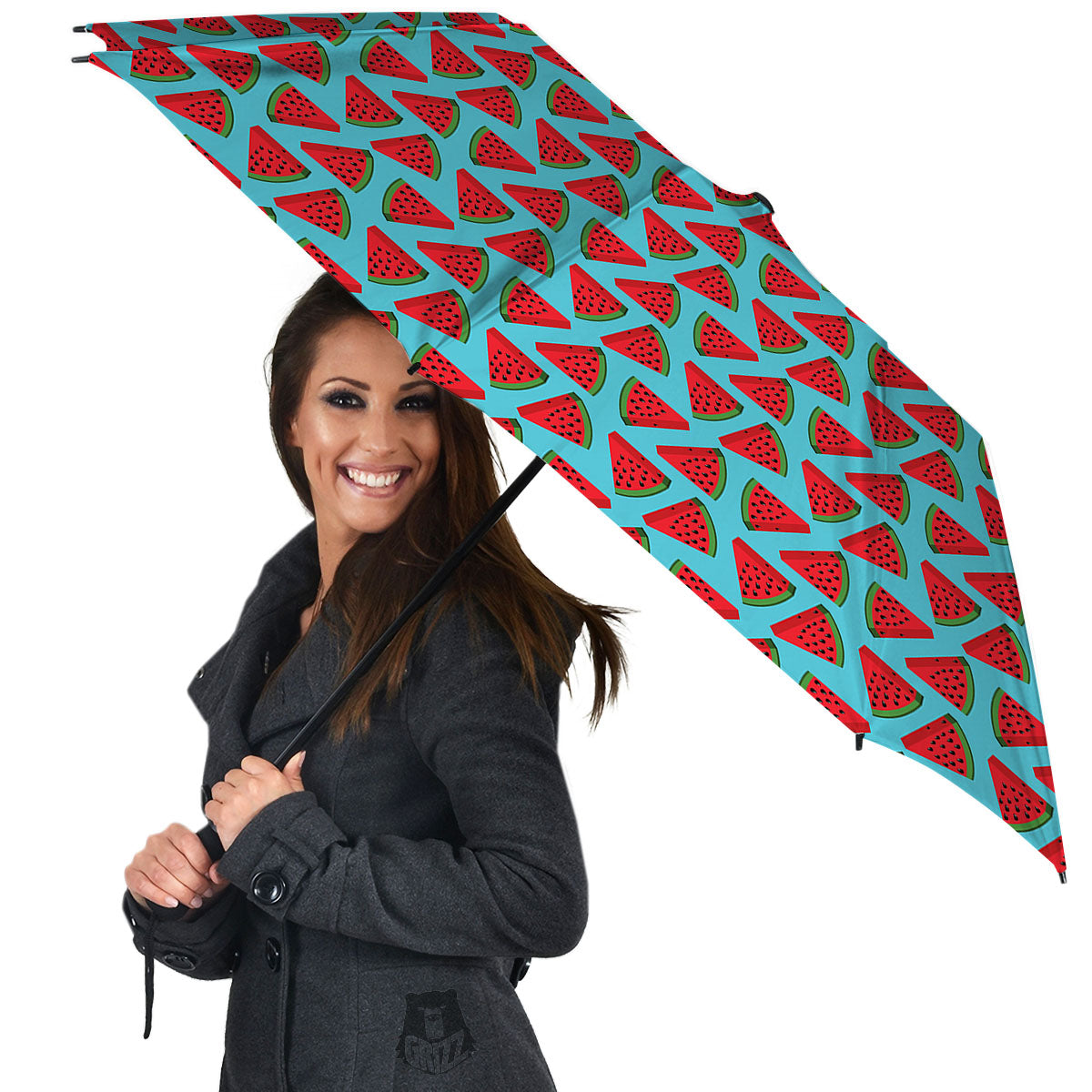 Watermelon Blue Cute Print Pattern Umbrella-grizzshop