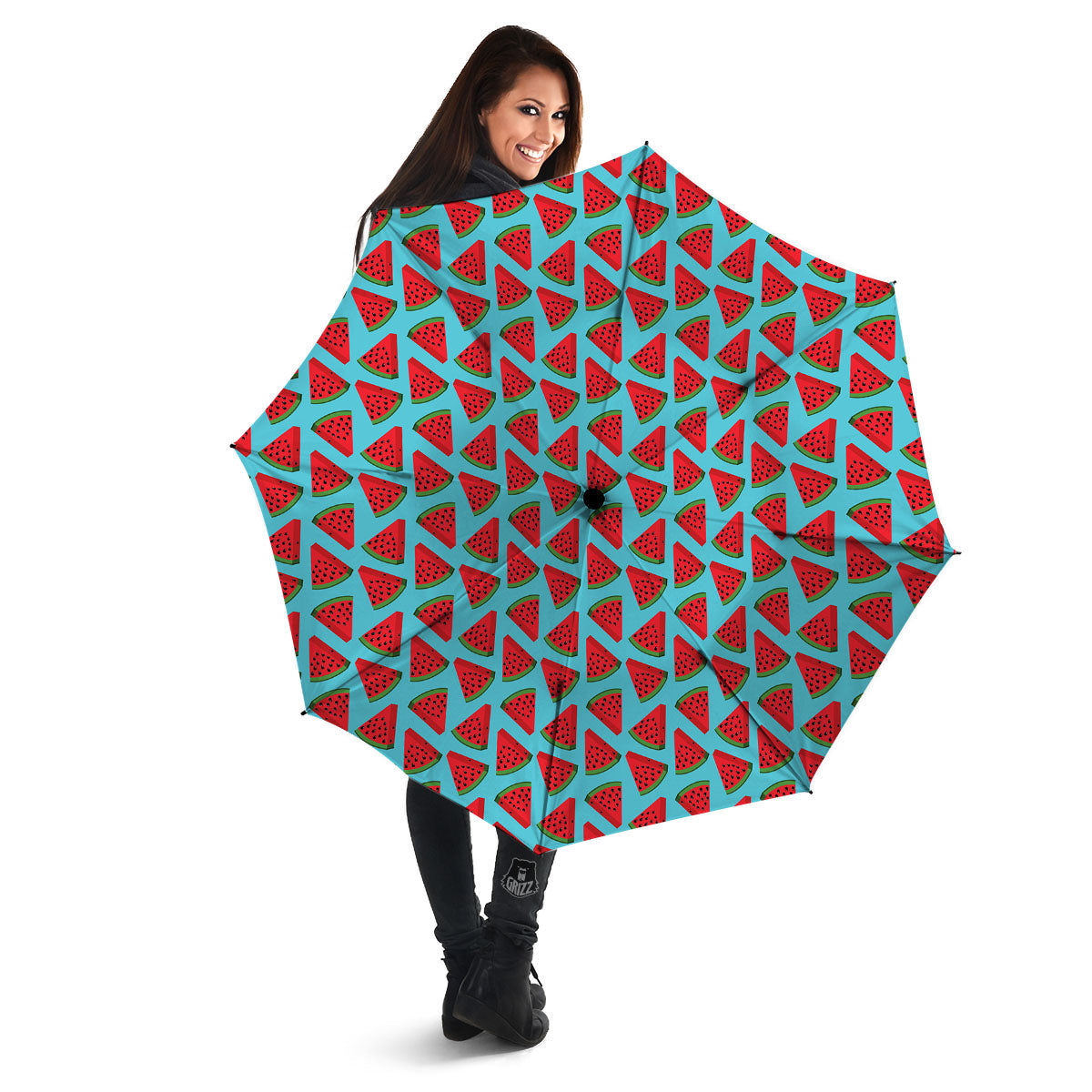 Watermelon Blue Cute Print Pattern Umbrella-grizzshop