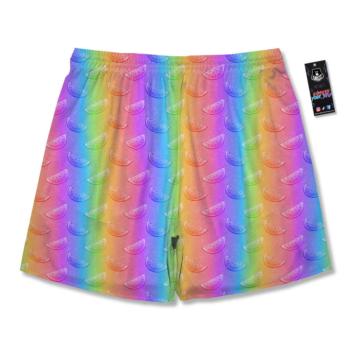 Watermelon Colorful Print Pattern Men's Running Shorts-grizzshop