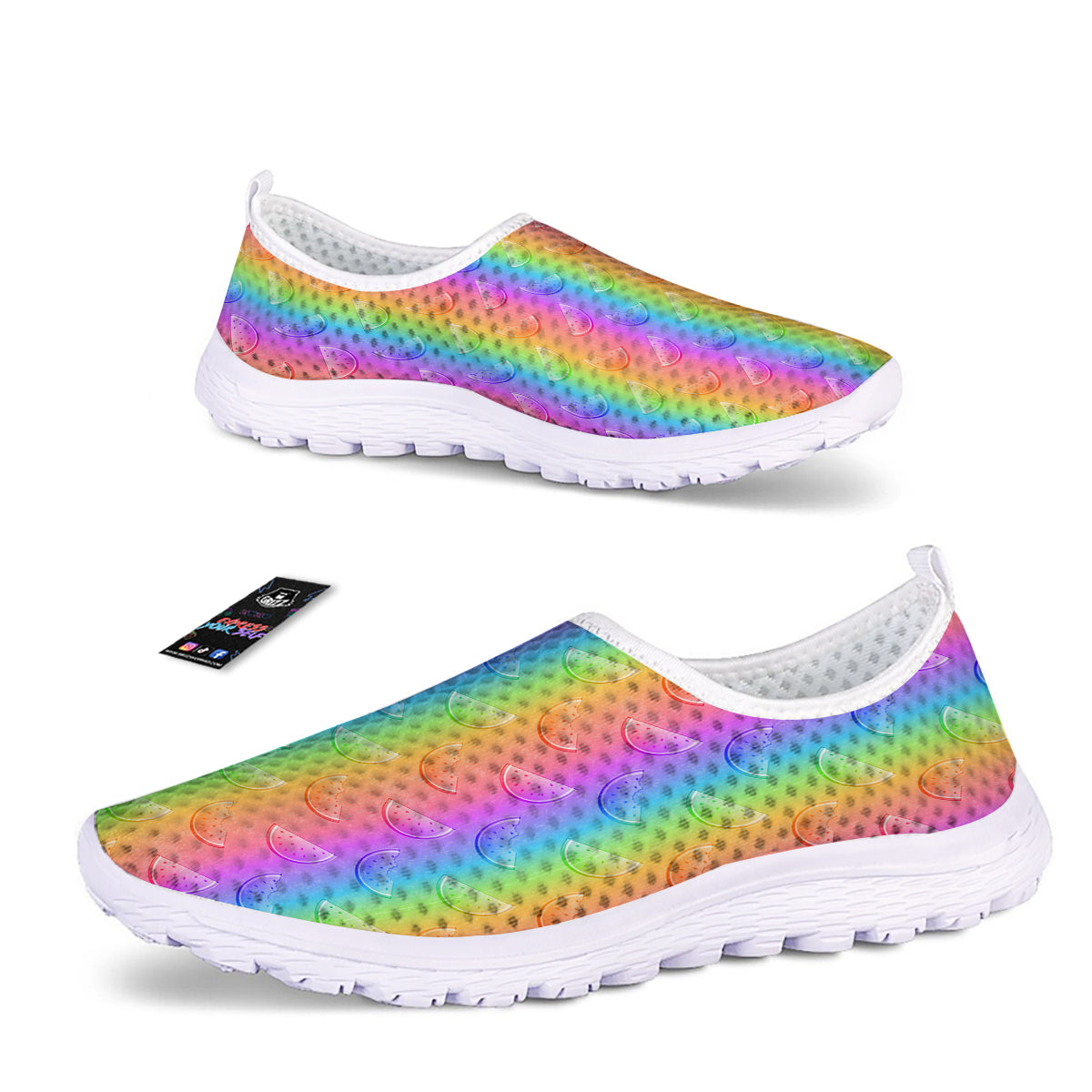 Watermelon Colorful Print Pattern Nurse Shoes-grizzshop