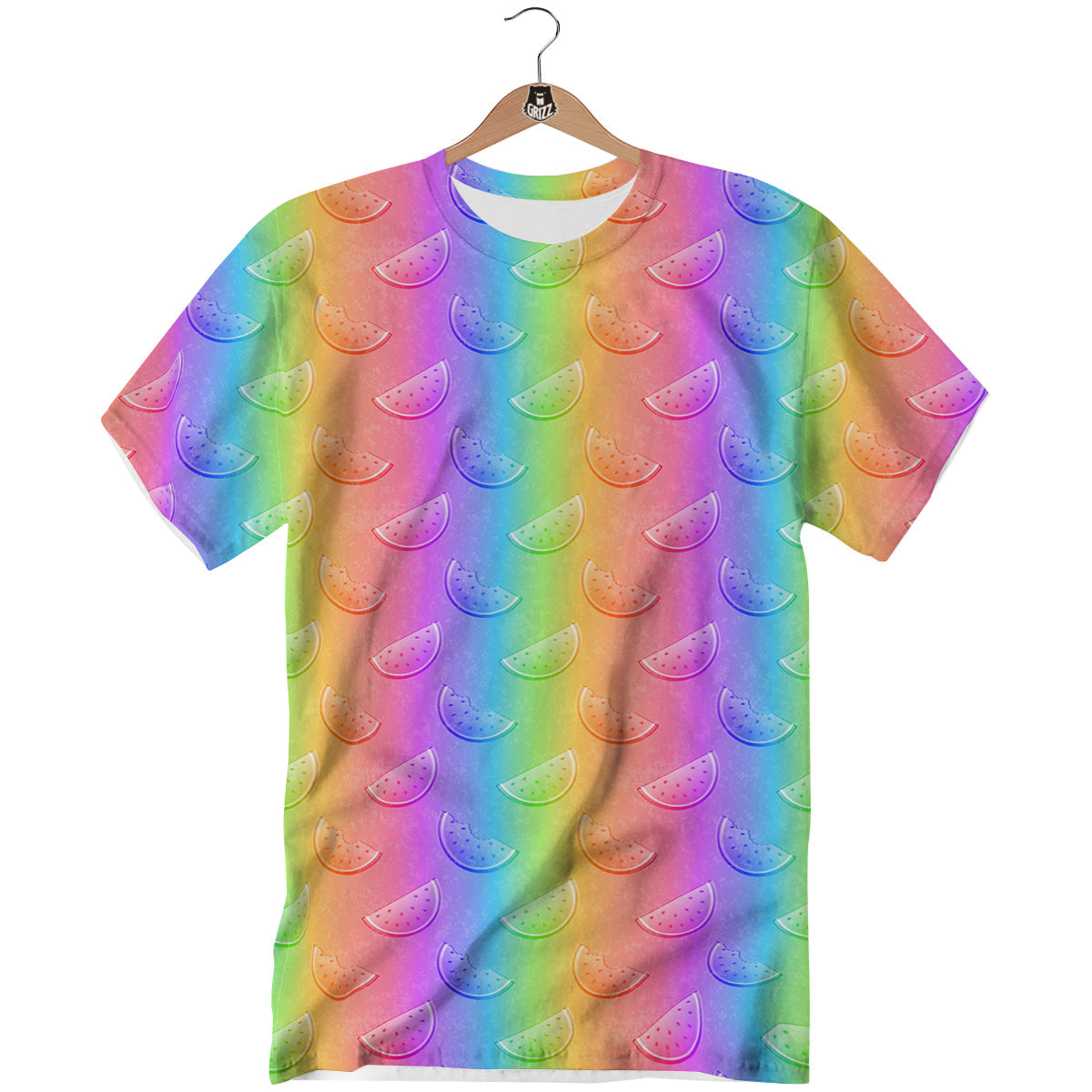 Watermelon Colorful Print Pattern T-Shirt-grizzshop