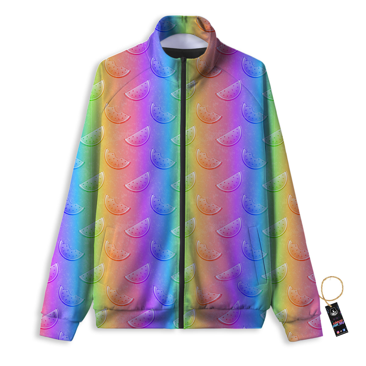 Watermelon Colorful Print Pattern Track Jacket-grizzshop