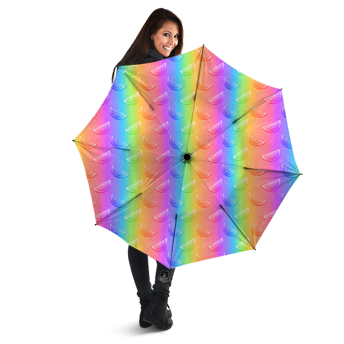 Watermelon Colorful Print Pattern Umbrella-grizzshop