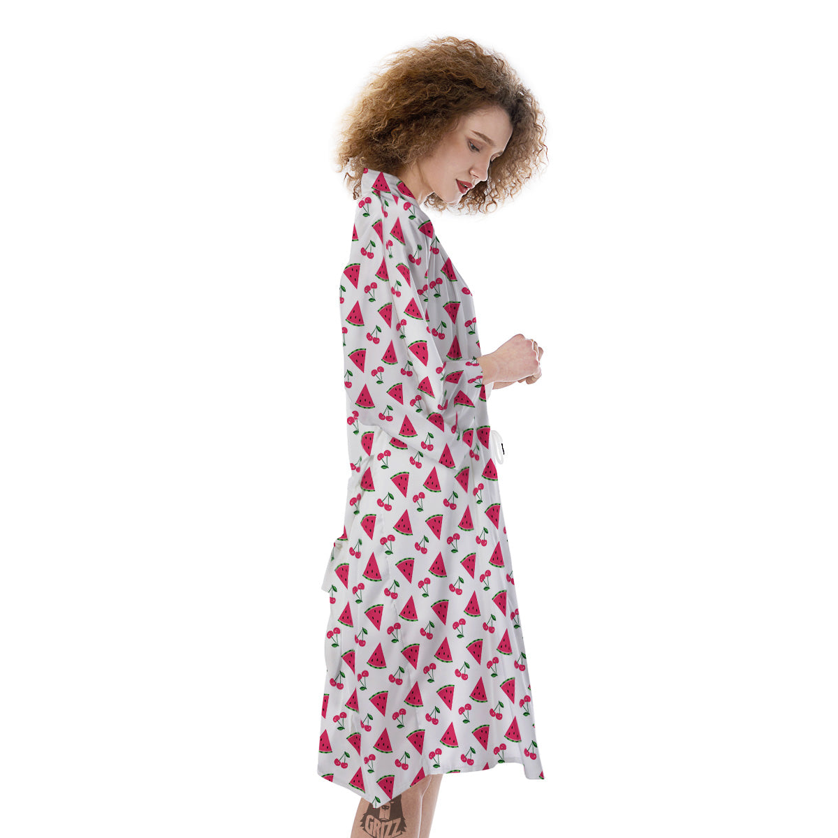 Watermelon Cute Berry Print Pattern Kimono-grizzshop