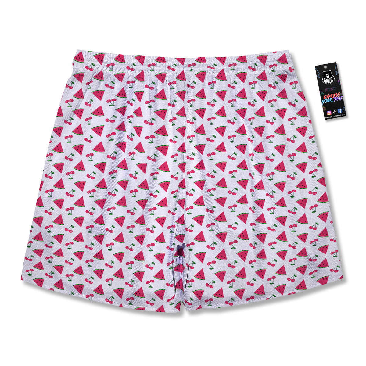 Watermelon Cute Berry Print Pattern Men's Running Shorts-grizzshop