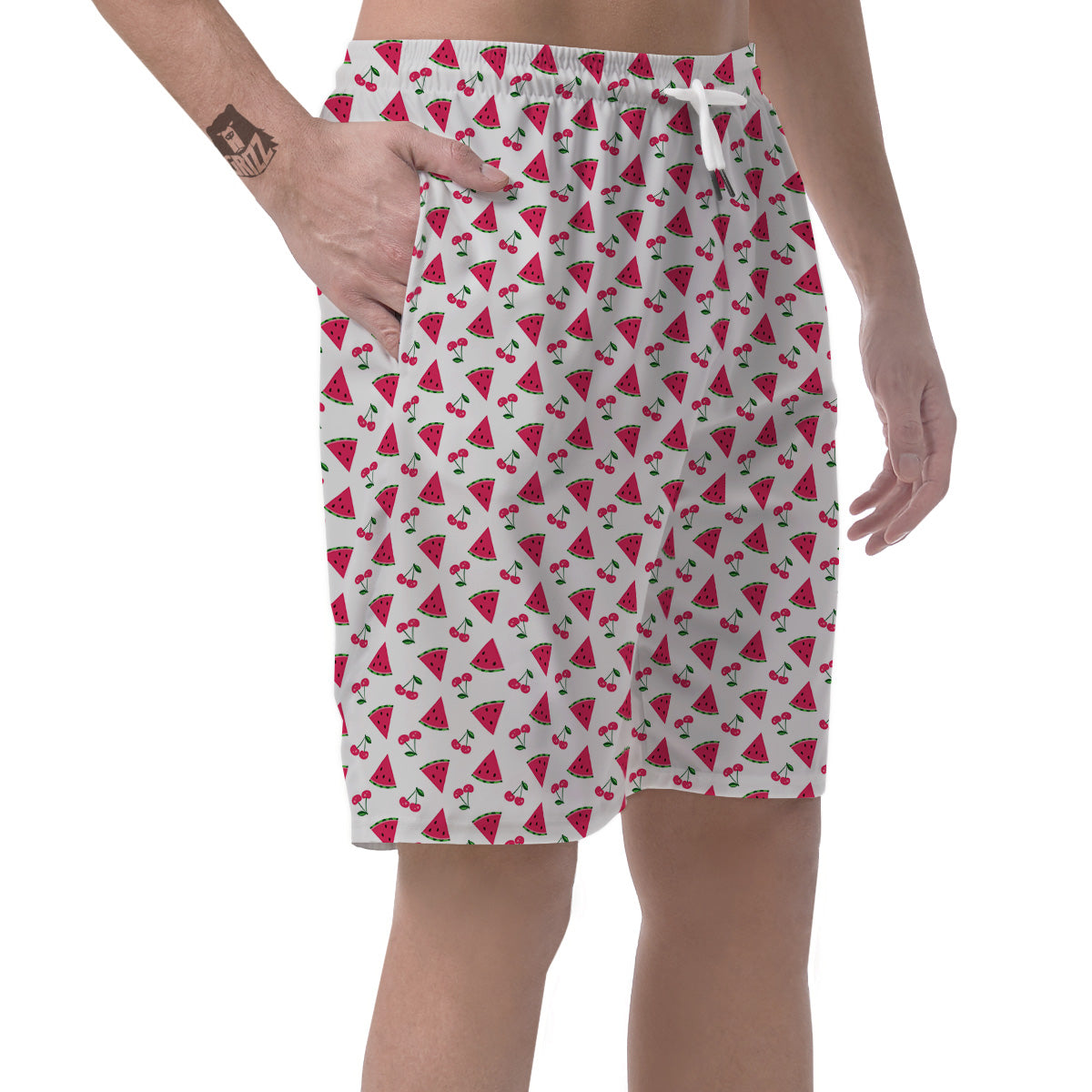 Watermelon Cute Berry Print Pattern Men's Shorts-grizzshop