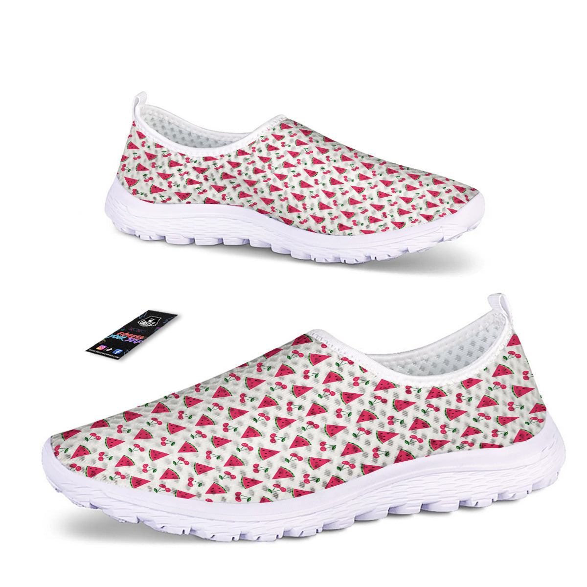 Watermelon Cute Berry Print Pattern Nurse Shoes-grizzshop