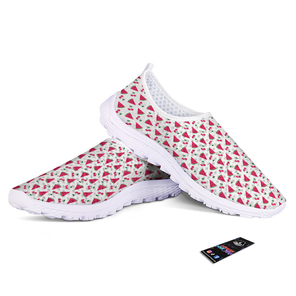 Watermelon Cute Berry Print Pattern Nurse Shoes-grizzshop