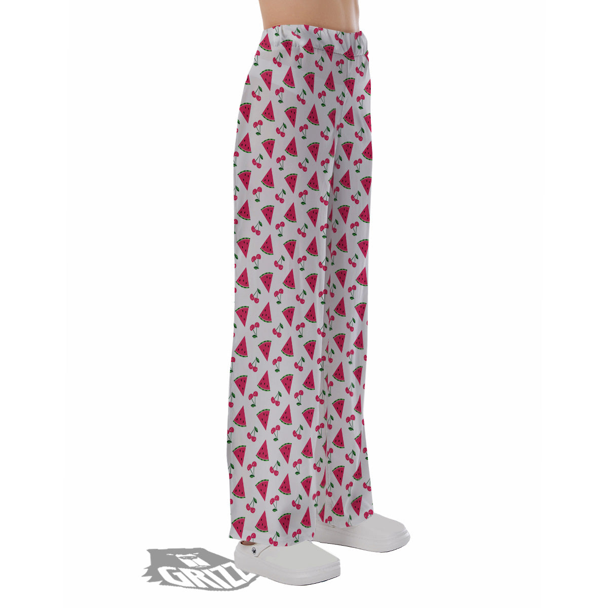 Watermelon Cute Berry Print Pattern Pajama Pants-grizzshop