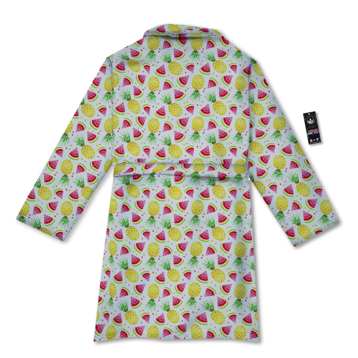 Watermelon Cute Pineapple Print Pattern Bathrobe-grizzshop