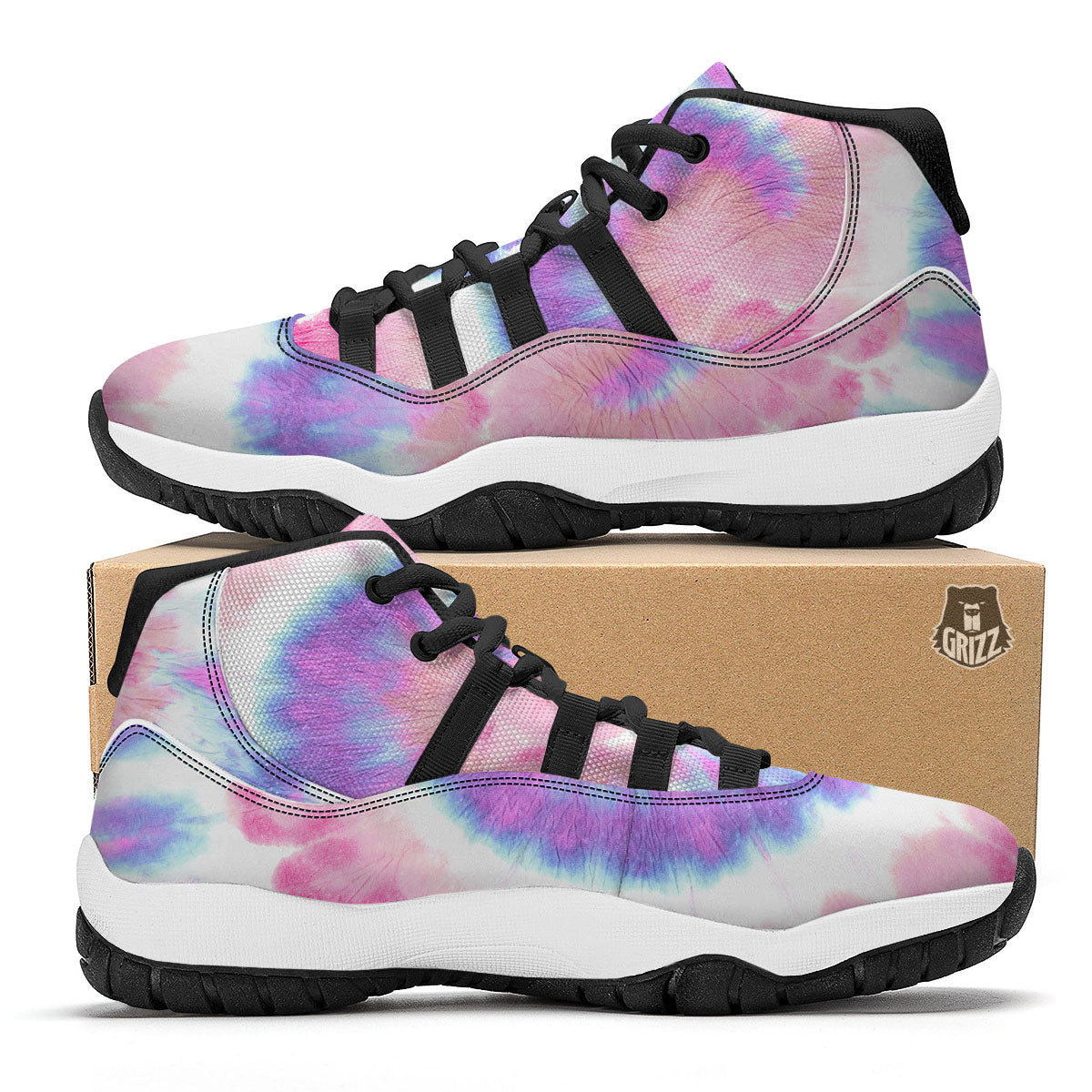 Watermelon Cute Pineapple Print Pattern Black Bball Shoes-grizzshop