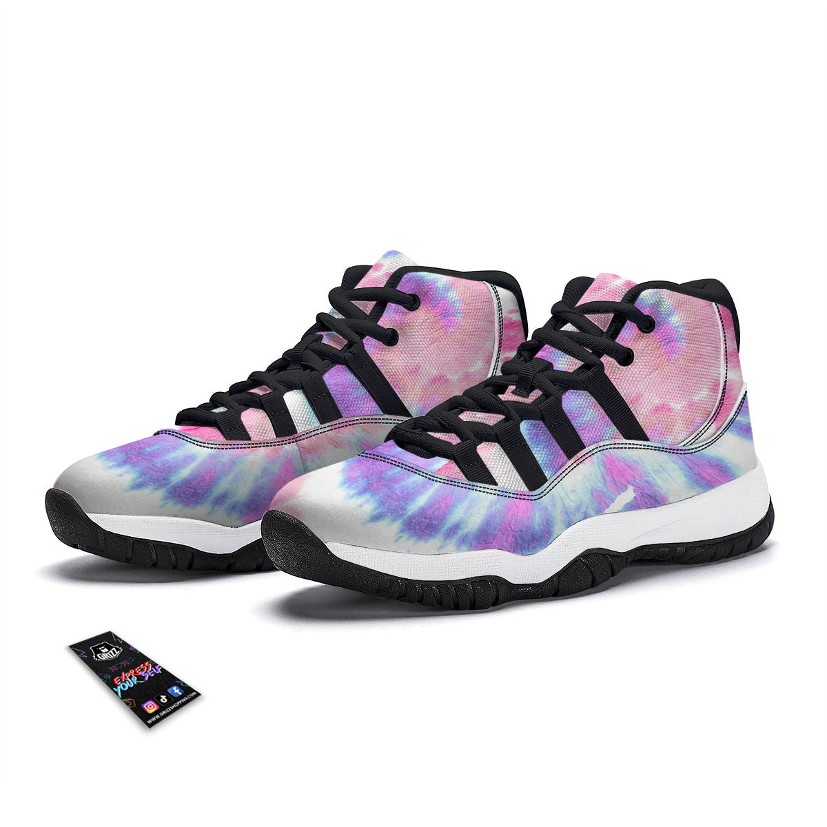 Watermelon Cute Pineapple Print Pattern Black Bball Shoes-grizzshop