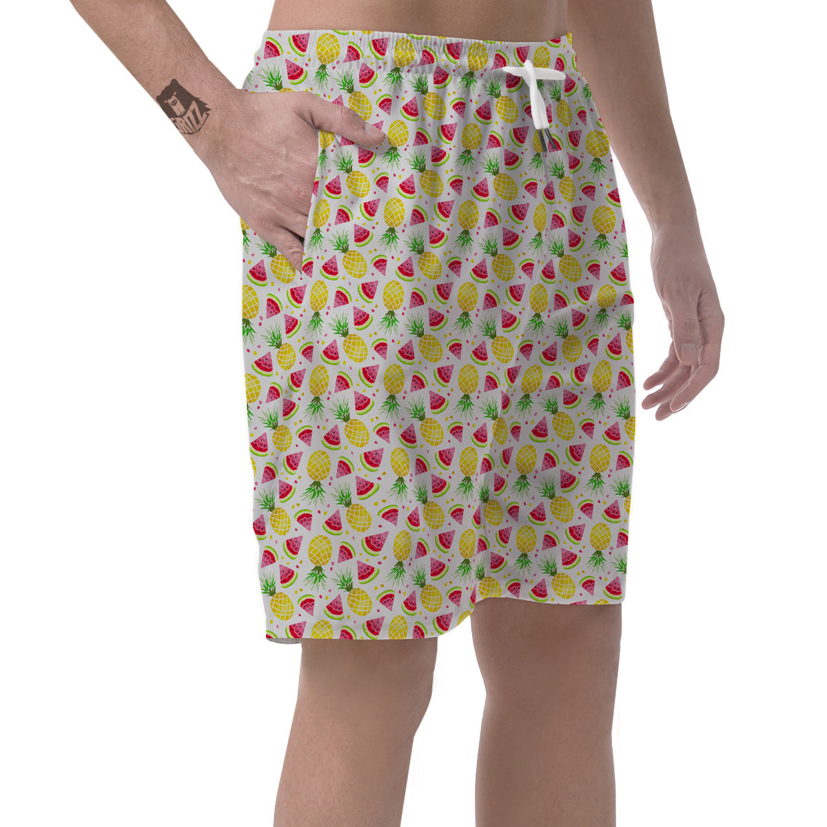Watermelon Cute Pineapple Print Pattern Men's Shorts-grizzshop