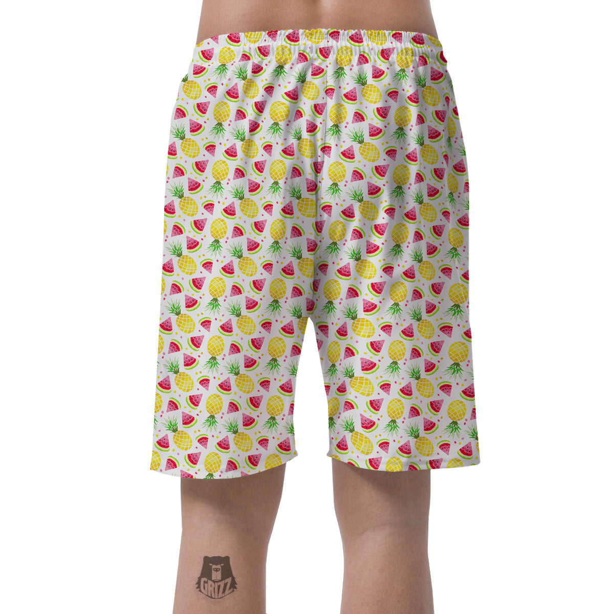 Watermelon Cute Pineapple Print Pattern Men's Shorts-grizzshop