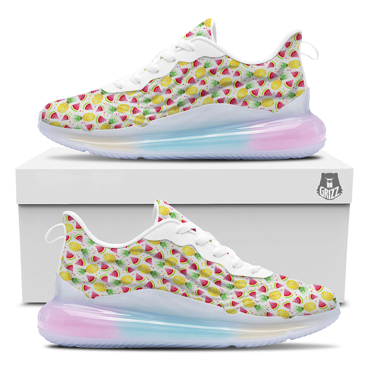 Watermelon Cute Pineapple Print Pattern Running Sneakers-grizzshop