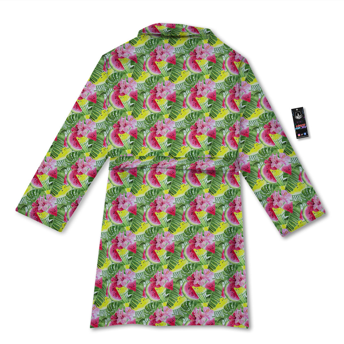 Watermelon Cute Tropical Print Pattern Bathrobe-grizzshop