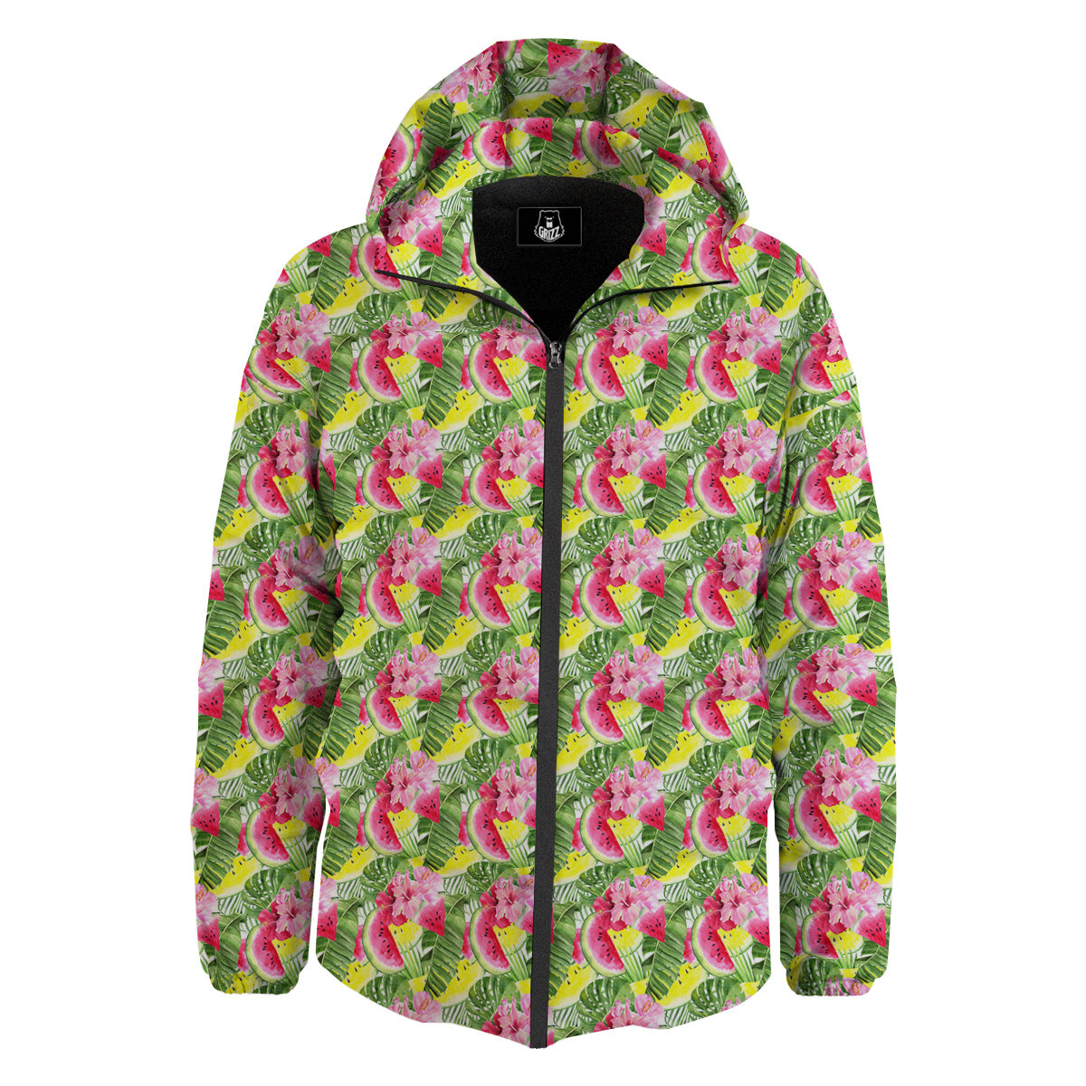 Watermelon Cute Tropical Print Pattern Down Jacket-grizzshop