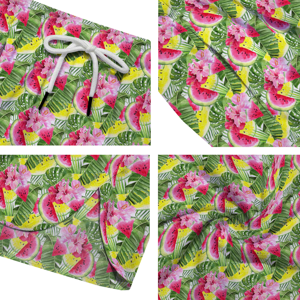 Watermelon Cute Tropical Print Pattern Men's Running Shorts-grizzshop
