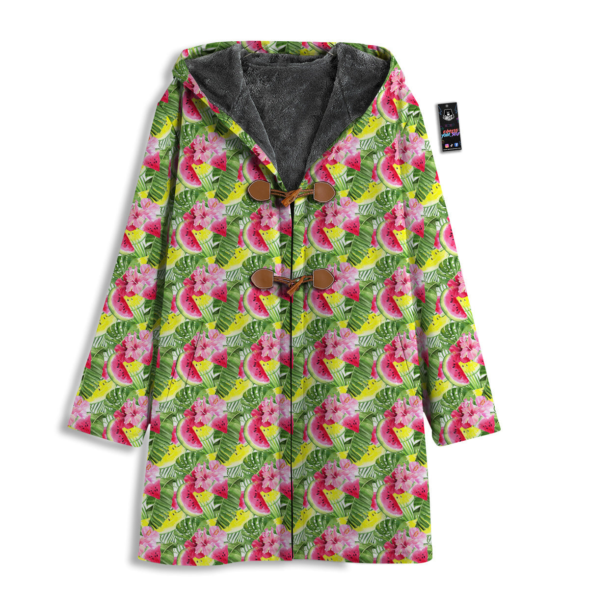 Watermelon Cute Tropical Print Pattern Men's Windbreaker Jacket-grizzshop
