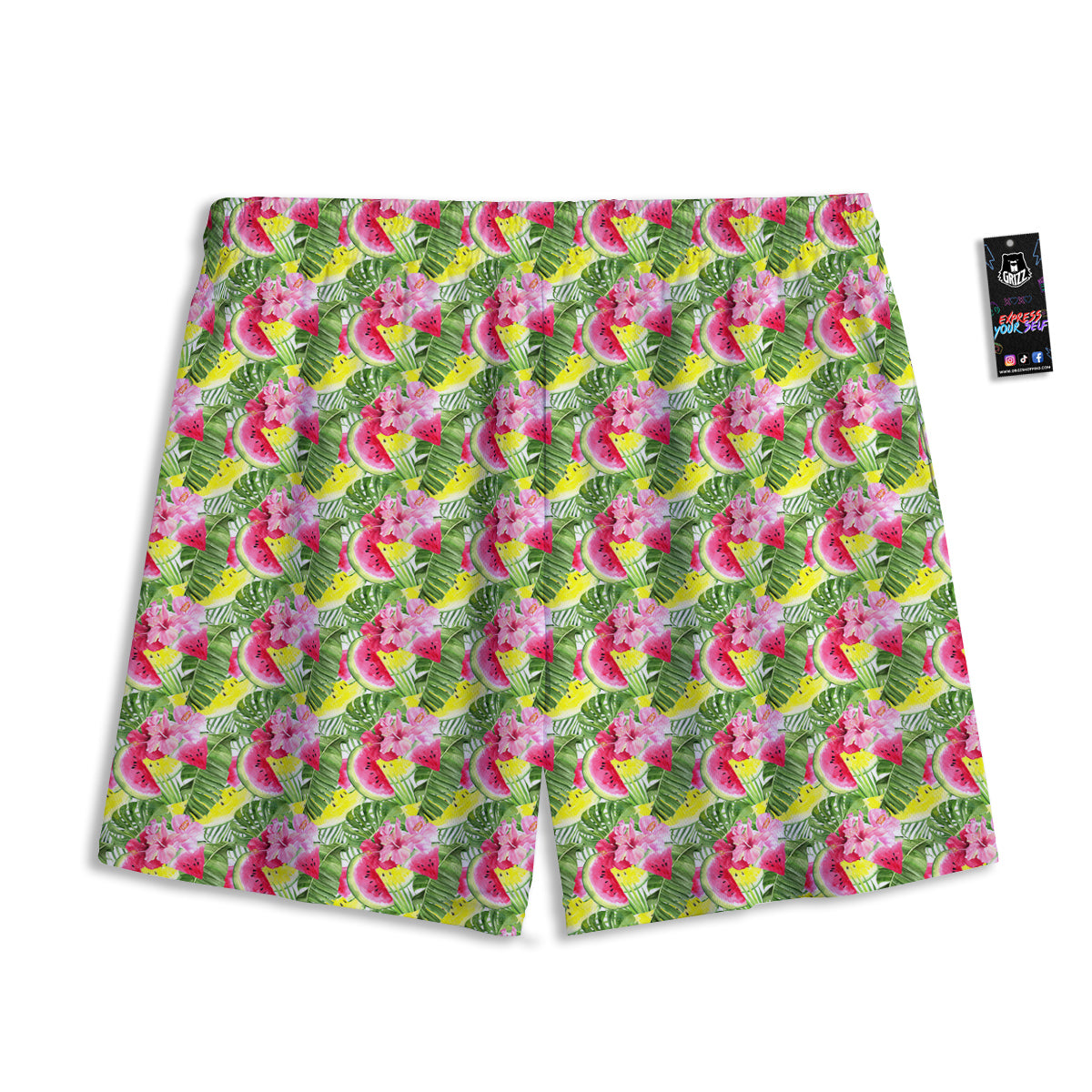 Watermelon Cute Tropical Print Pattern Mesh Shorts-grizzshop