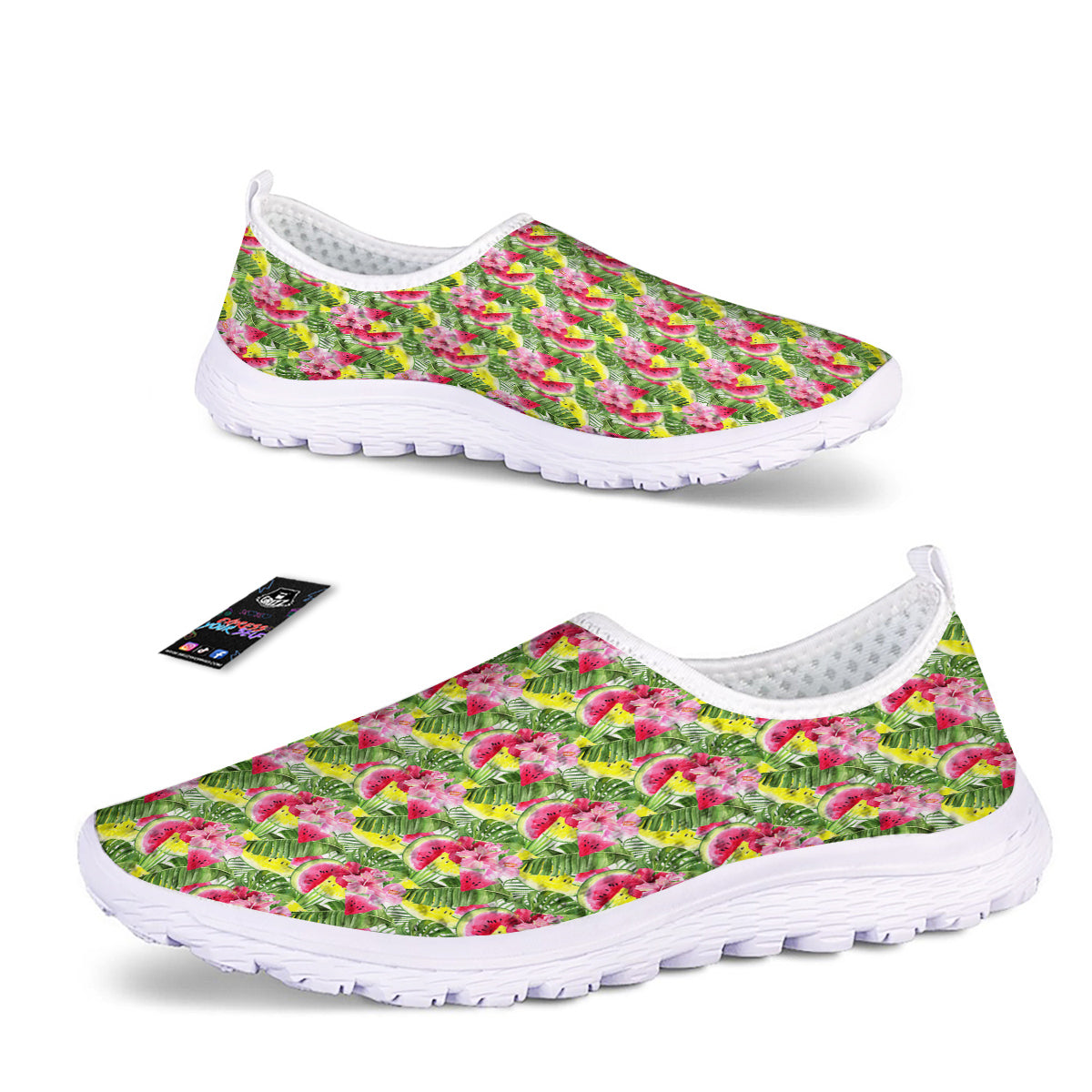 Watermelon Cute Tropical Print Pattern Nurse Shoes-grizzshop
