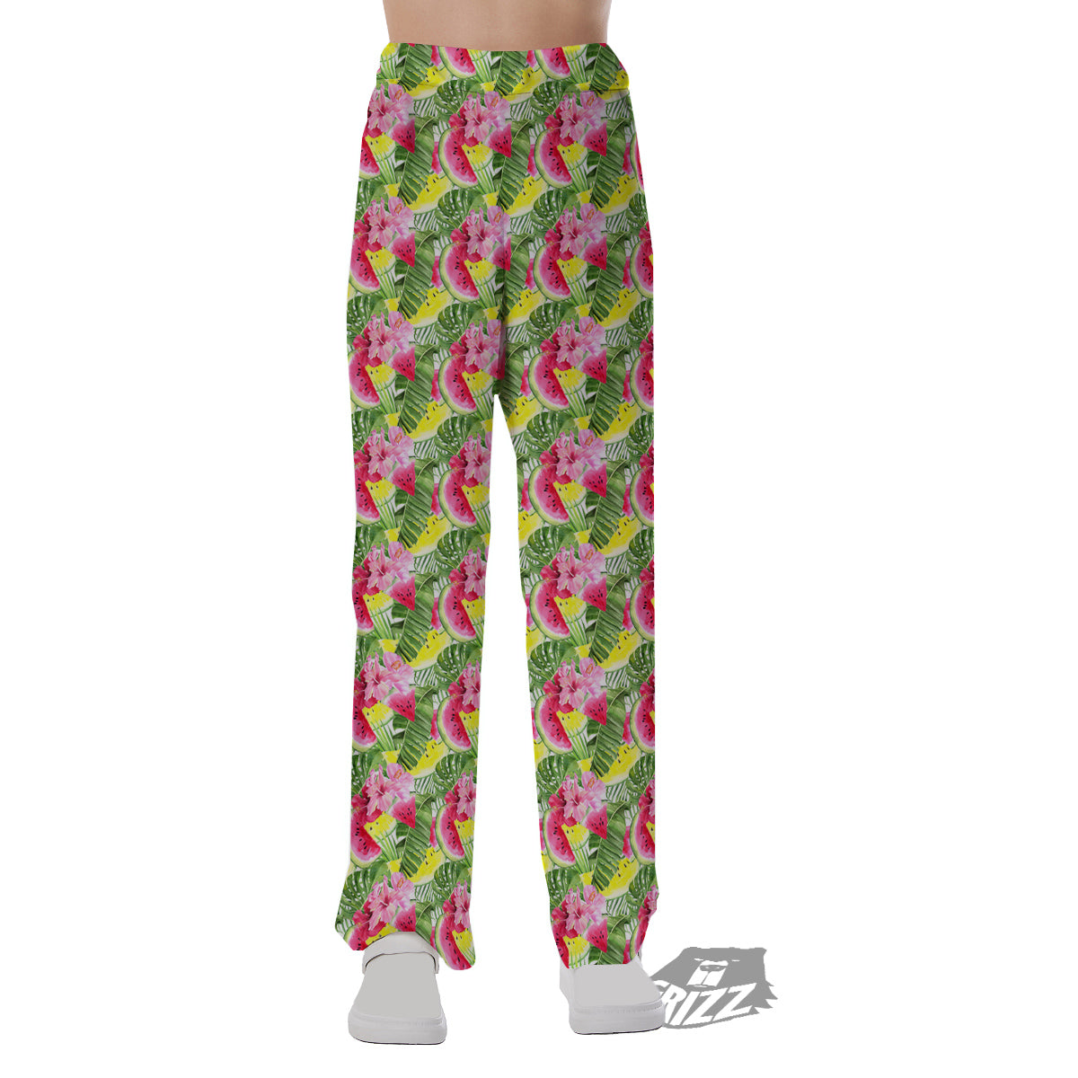 Watermelon Cute Tropical Print Pattern Pajama Pants-grizzshop
