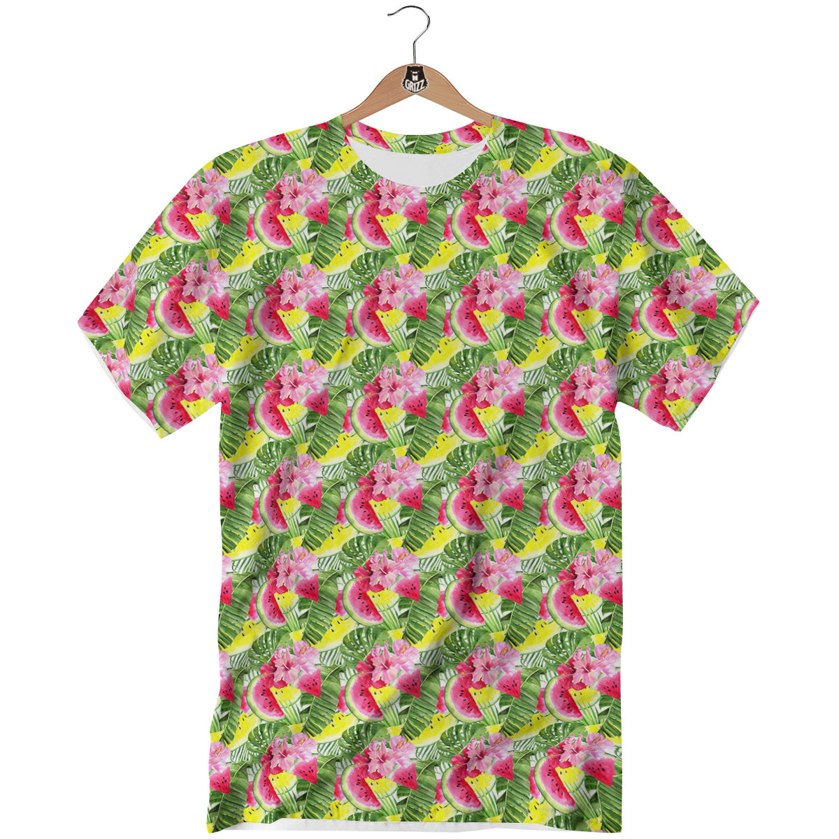 Watermelon Cute Tropical Print Pattern T-Shirt-grizzshop