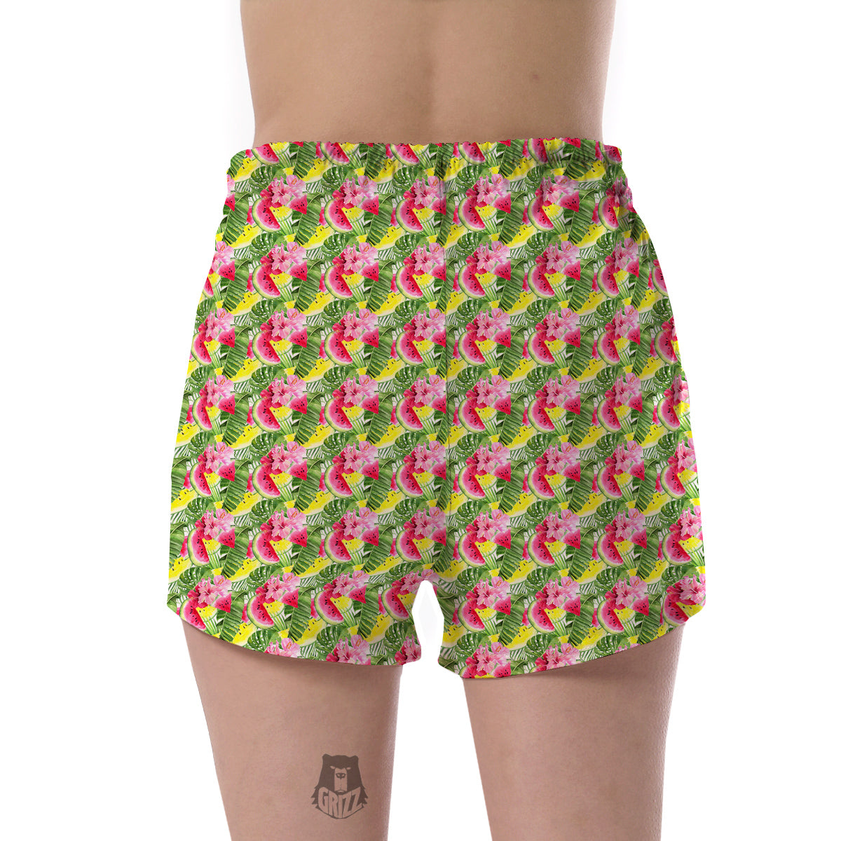 Watermelon Cute Tropical Print Pattern Women's Shorts-grizzshop