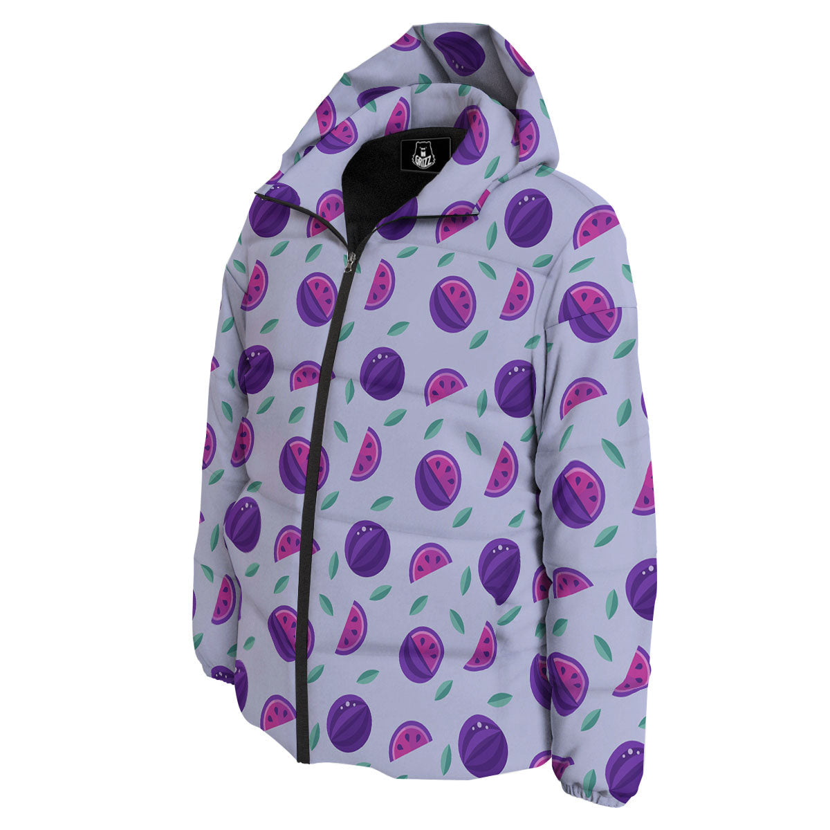 Watermelon Fancy Purple Print Pattern Down Jacket-grizzshop