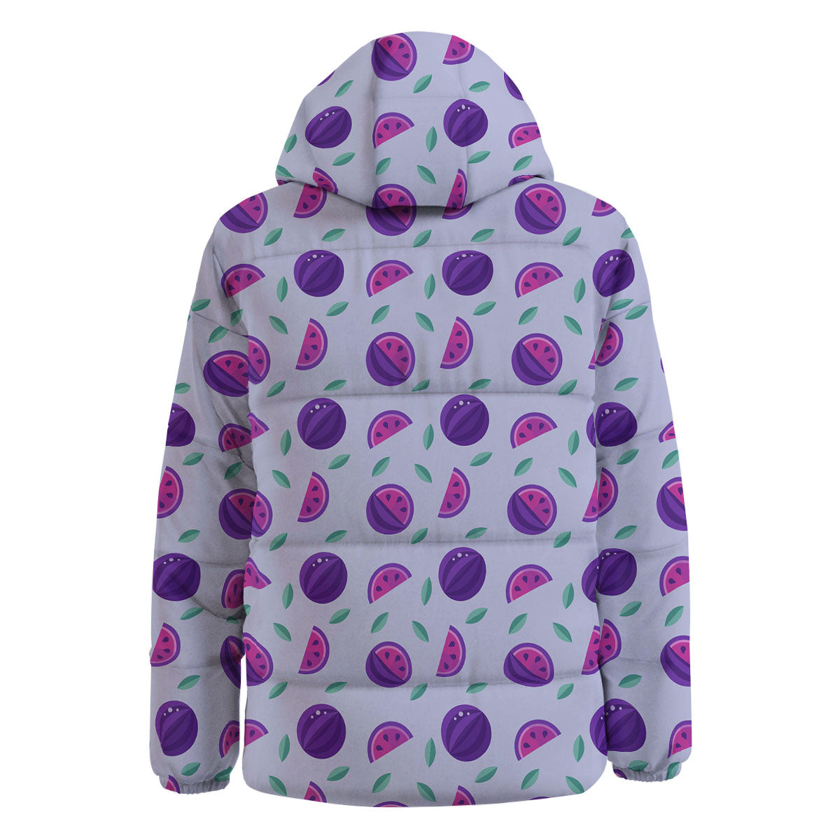 Watermelon Fancy Purple Print Pattern Down Jacket-grizzshop