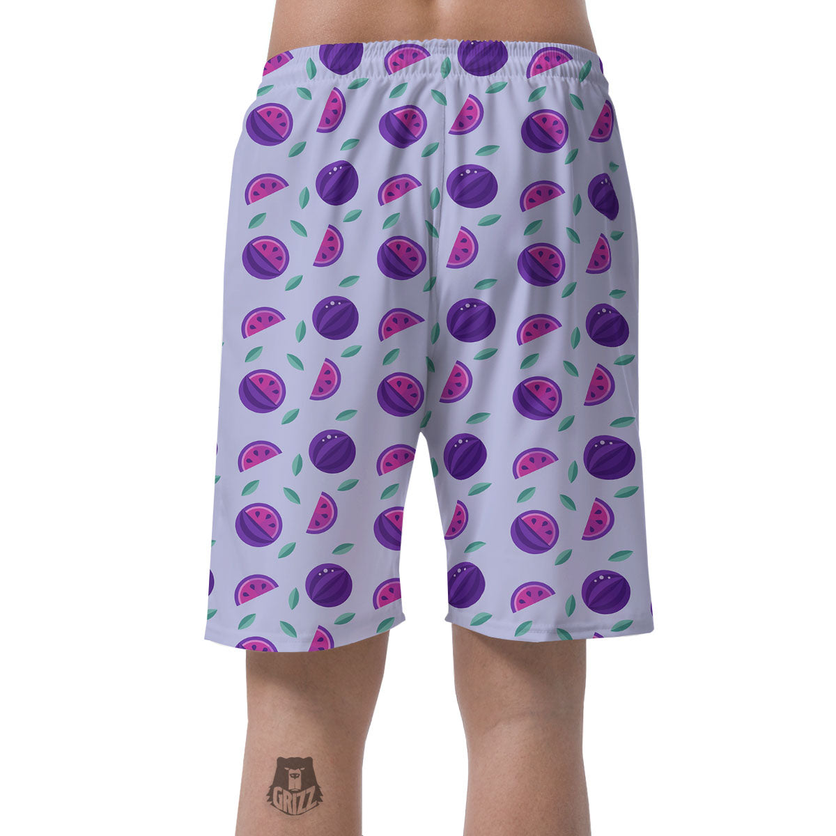 Watermelon Fancy Purple Print Pattern Men's Shorts-grizzshop