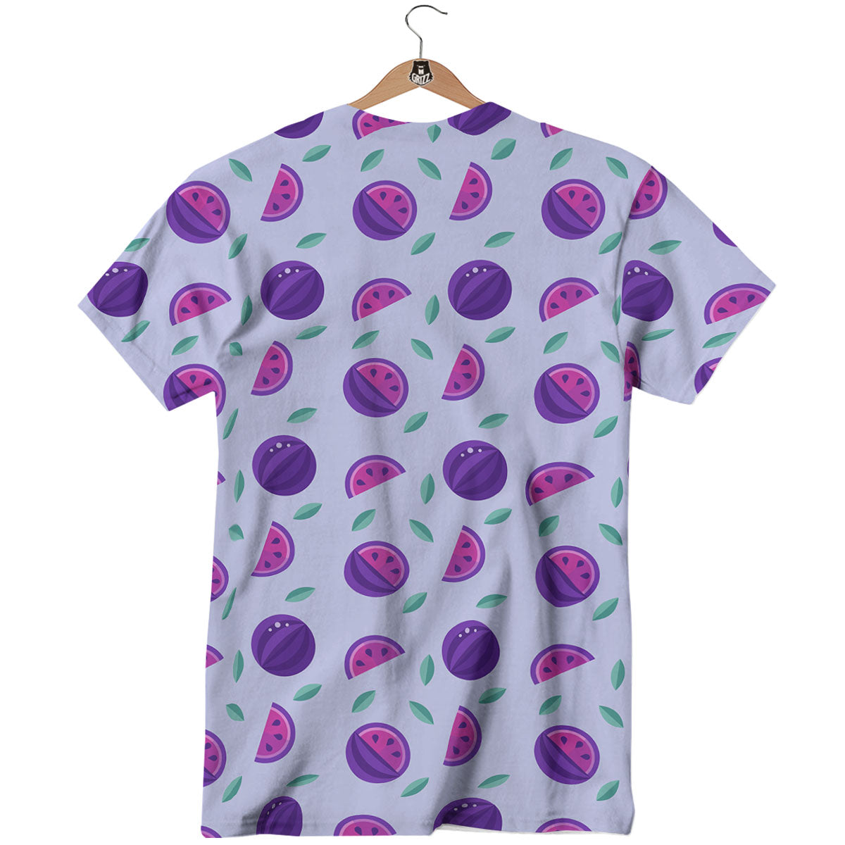Watermelon Fancy Purple Print Pattern T-Shirt-grizzshop