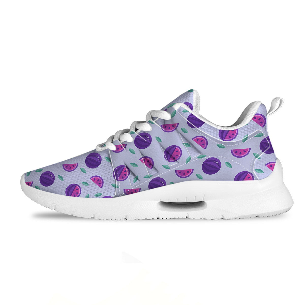 Watermelon Fancy Purple Print Pattern Tennis Shoes-grizzshop