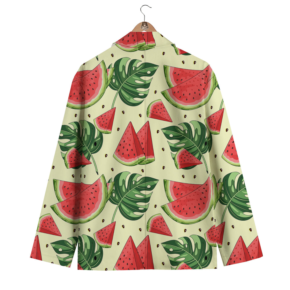 Watermelon Leaf Tropical Print Pattern Men's Blazer-grizzshop