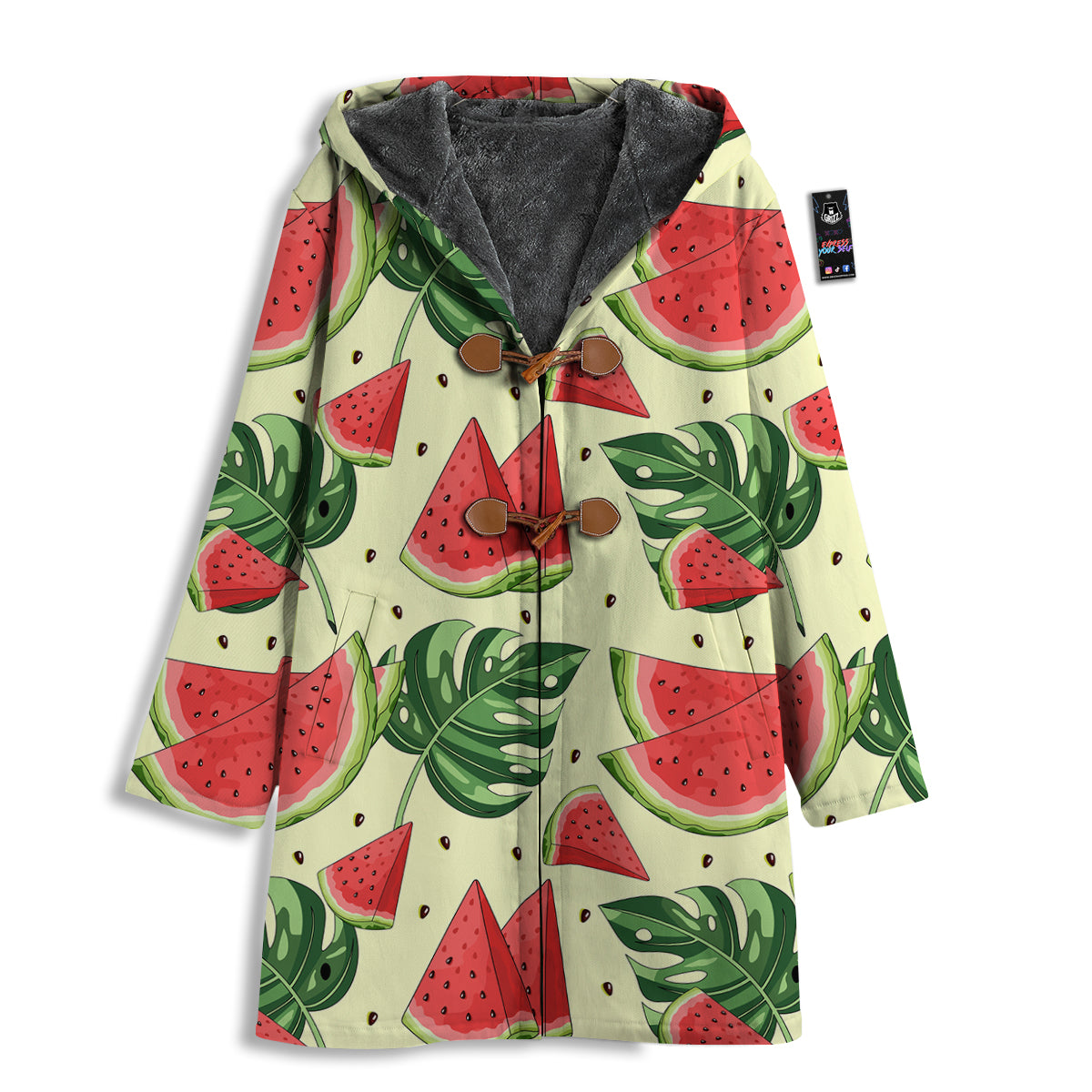 Watermelon Leaf Tropical Print Pattern Men's Windbreaker Jacket-grizzshop
