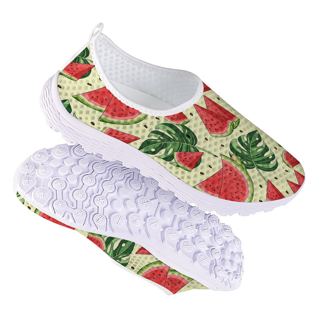 Watermelon Leaf Tropical Print Pattern Nurse Shoes-grizzshop