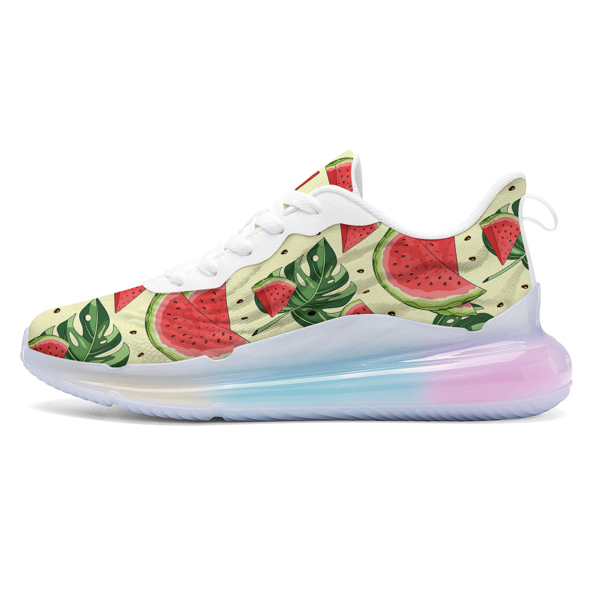 Watermelon Leaf Tropical Print Pattern Running Sneakers-grizzshop