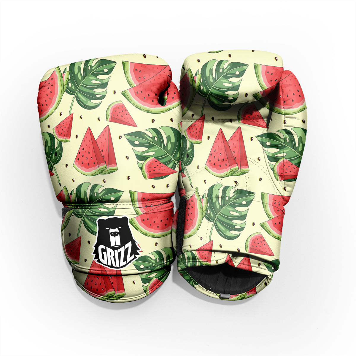 Watermelon Leaf Tropical Print Pattern Pro Boxing Glove
