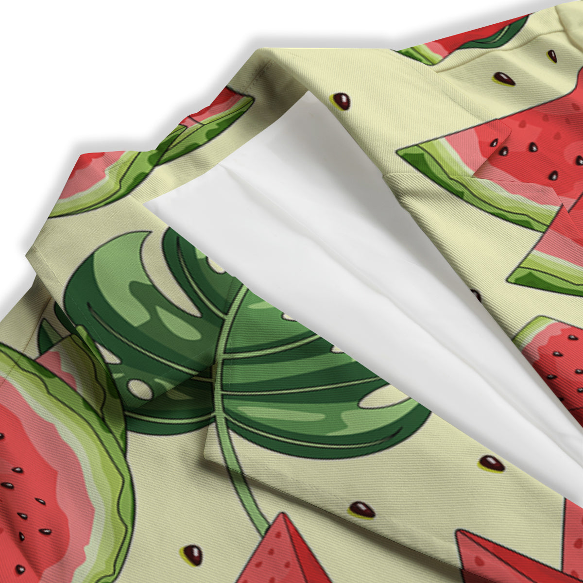 Watermelon Leaf Tropical Print Pattern Women's Blazer-grizzshop