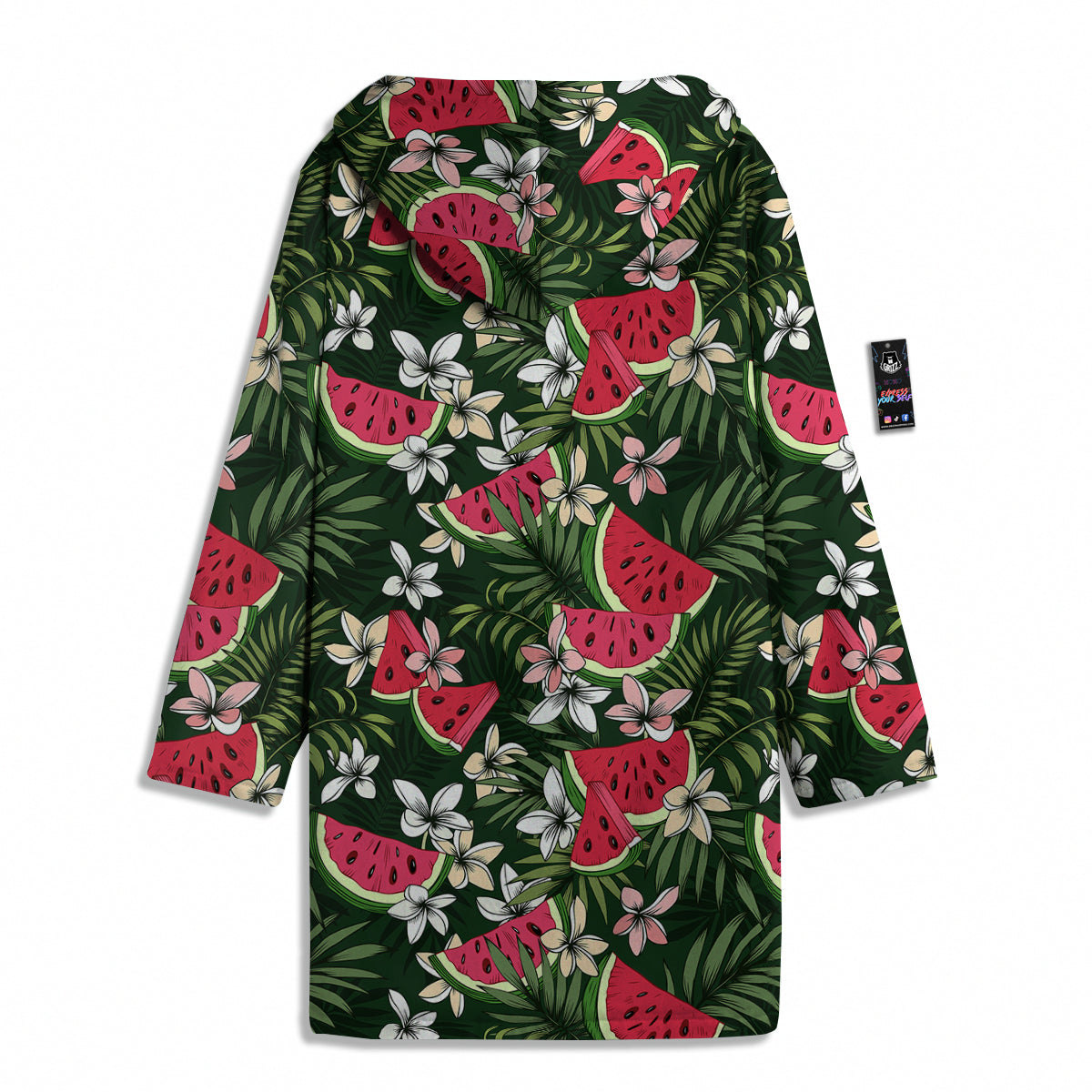 Watermelon Leaves Tropical Print Pattern Men's Windbreaker Jacket-grizzshop