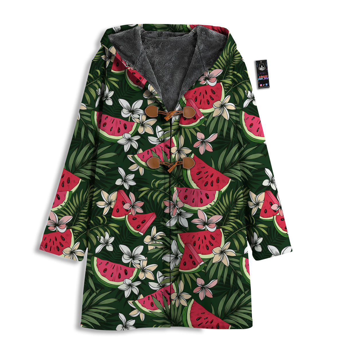 Watermelon Leaves Tropical Print Pattern Men's Windbreaker Jacket-grizzshop