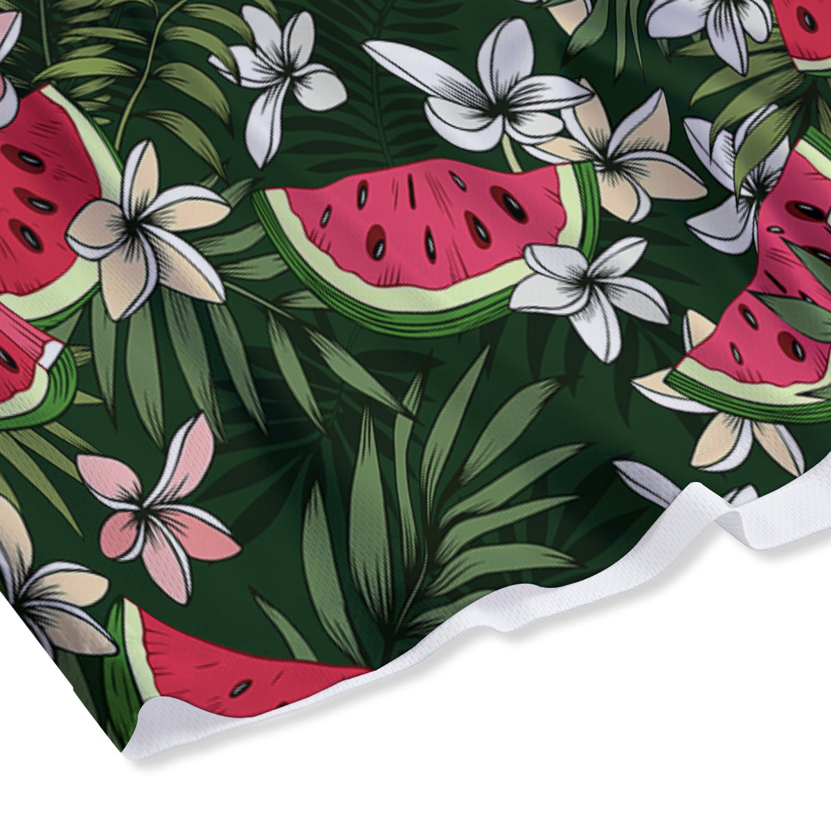 Watermelon Leaves Tropical Print Pattern Mesh Shorts-grizzshop